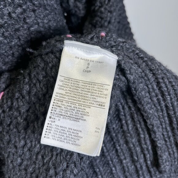 Banana Republic Textured Cocoon Long Wool Blend Cardigan Grey Small - Picture 12 of 13